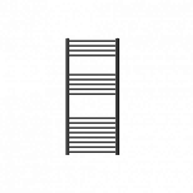 LuxeBath ELEKTRICKÝ koupelnový radiátor Sahara 600 x 1200 mm, antracitový, rovný, s topným tělesem 1200 W, digitální ovládání