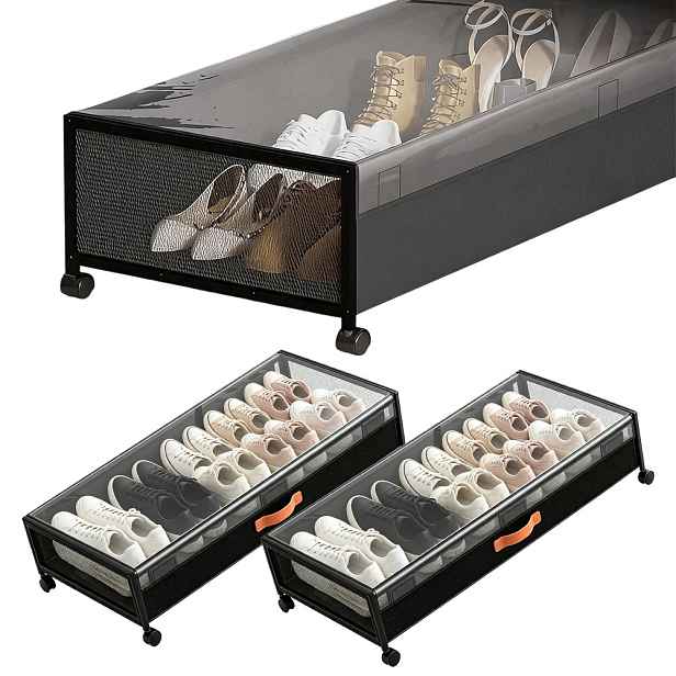 Úložný Prostor Pod Postel Se Zipem Odolný Vůči Vlhkosti 54L 2 Ks