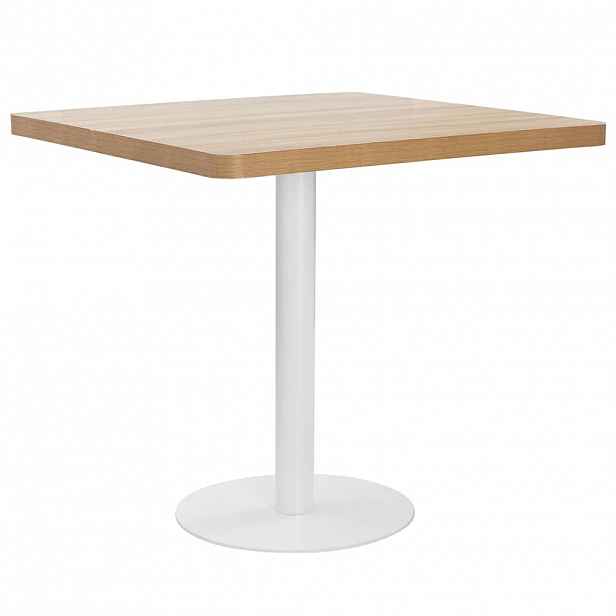 vidaXL Bistro stolek světle hnědý 80 x 80 cm MDF