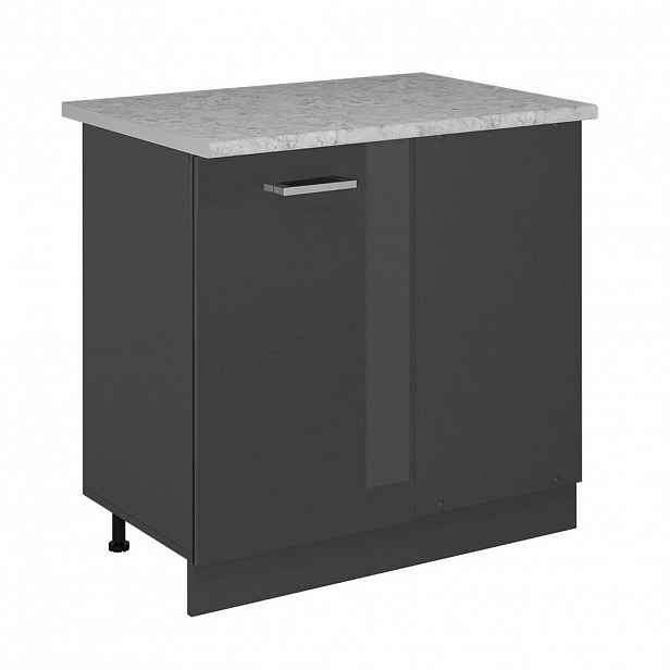 Vicco ROHOVÁ SKŘÍŇKA R-Line Antracitový vysoký lesk 86 cm PD Mramor