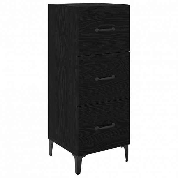 vidaXL Servírovací skříň Černý dub 34,5 x 34 x 90 cm Kompozitní dřevo