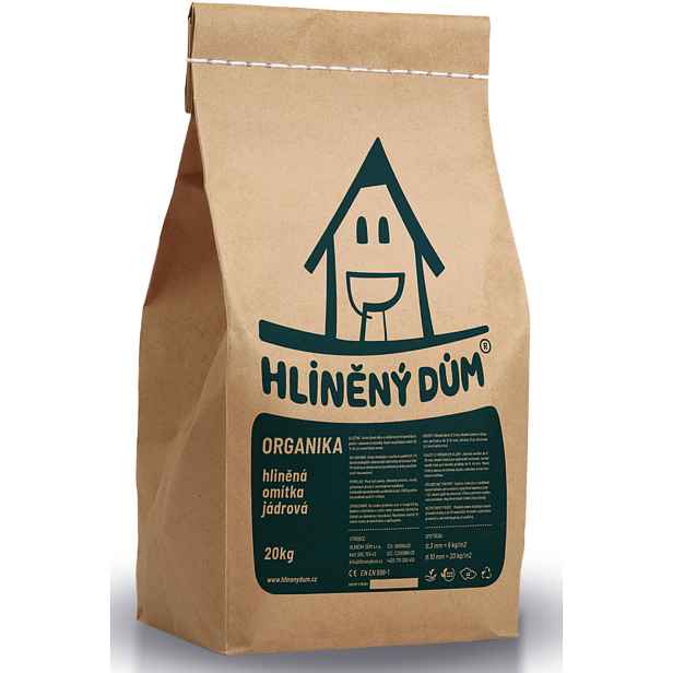 Omítka hliněná HLINĚNÝ DŮM ORGANIKA 20 kg