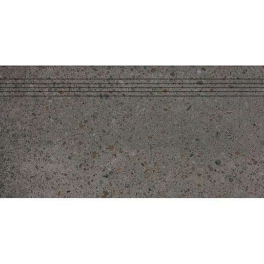 Schodovka Rako Piazzetta černá 30x60 cm mat DCPSE789.1
