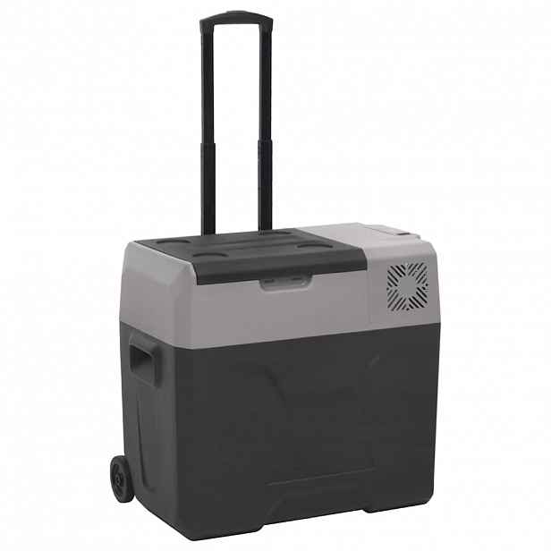 vidaXL Chladicí box s kolečky a rukojetí černý a šedý 40 l PP