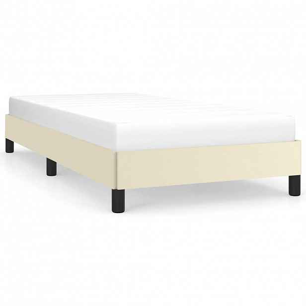 vidaXL Rám postele krémový 80 x 200 cm umělá kůže