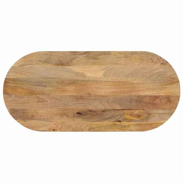 vidaXL Stolní deska 140x50x2,5 cm oválná masivní mangovníkové dřevo