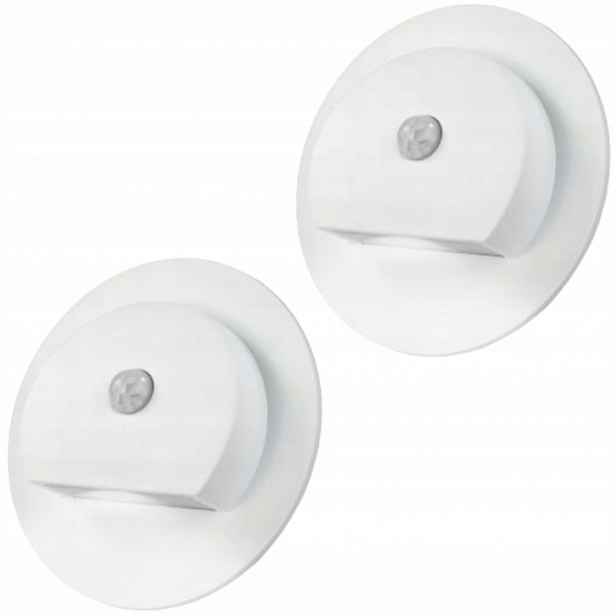 2X Led Schodišťová Lampa Na Schody 230V, Senzor Pohybu Soumraku