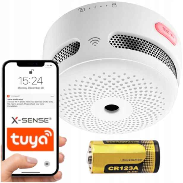 Detektor kouře wifi X-Sense zvukový alarm, připojení k wifi Tuya baterie