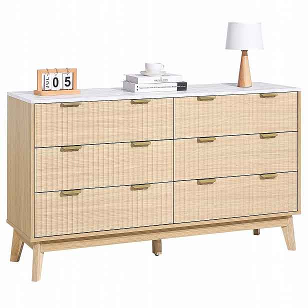 Dřevěná komoda, skříňka, zásuvky, rýhovaný obývací pokoj, ložnice 140 cm premium