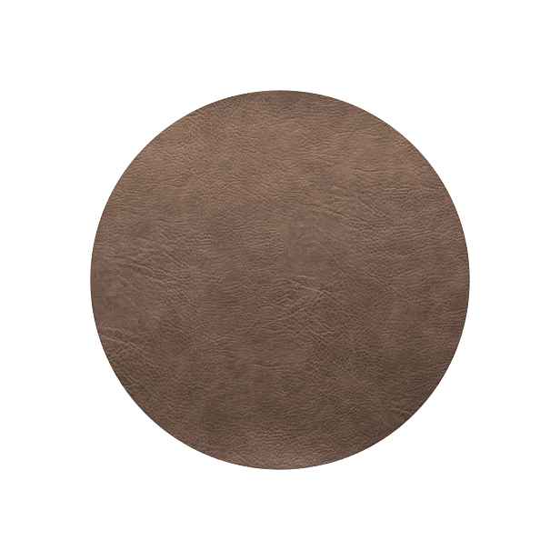 Kulaté prostírání imitace kůže průměr 38 cm VEGAN LEATHER ASA Selection - hnědé