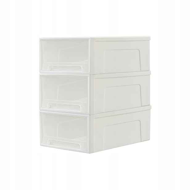 Organizér Cetomo 30 l x 3 plastové zásuvky k psacímu stolu a kosmetiku