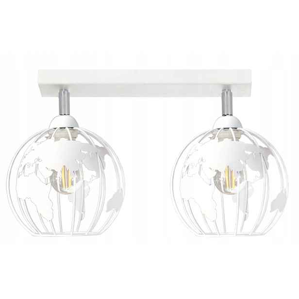 Stropní Svítidlo stropní svítidlo Globus bílá závěsná lustrová stropní lampa loft led