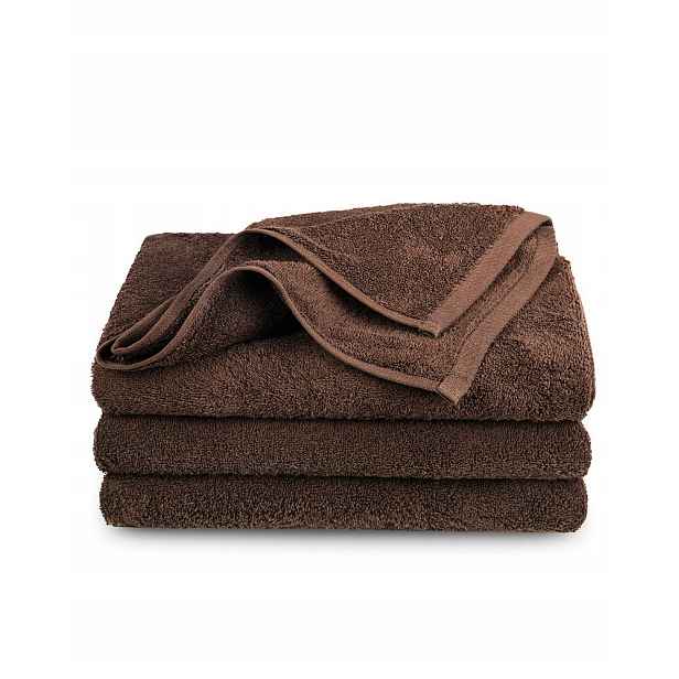 Koupelové ručníky Hnědé 70x140 Sada 3 ks Bavlna Froté Spa