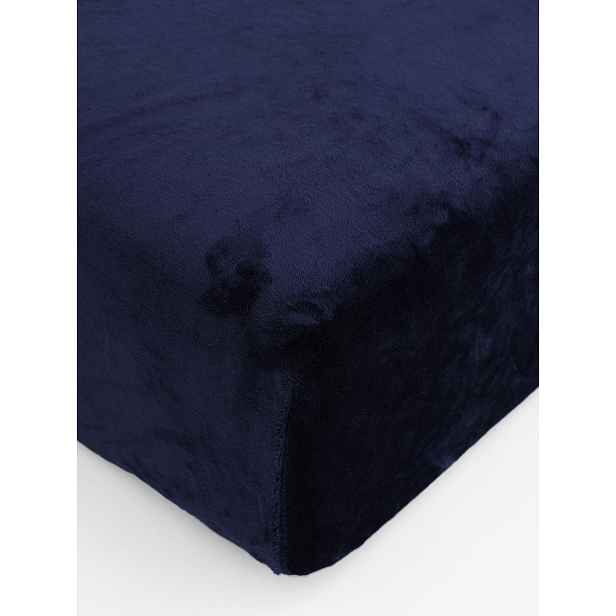 MKLuzkoviny.cz Prostěradlo mikroplyš Deluxe 220 x 200 cm - tmavě modré