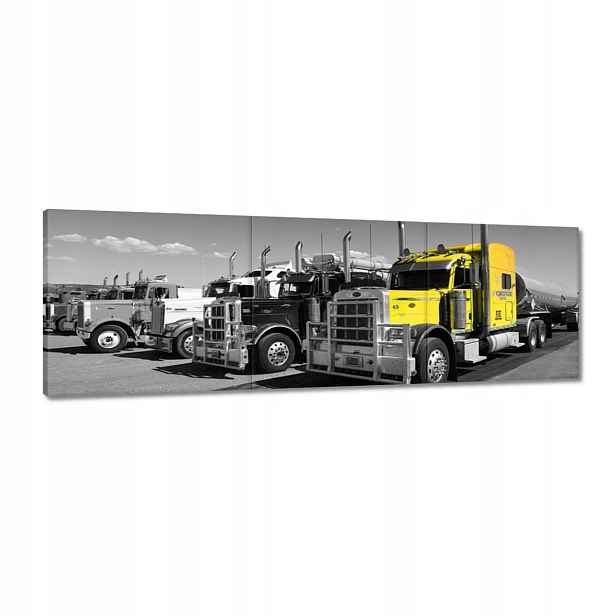 Obrazy 120x40 Žlutý kamion z Usa