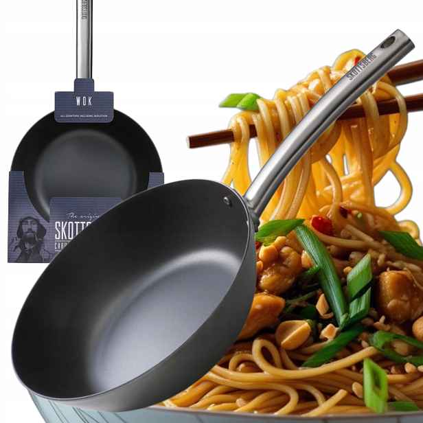 Wok Do Asijské Kuchyně 28 CM Skottsberg Ocelový, Silný Pro Každou Kuchyňskou Linku