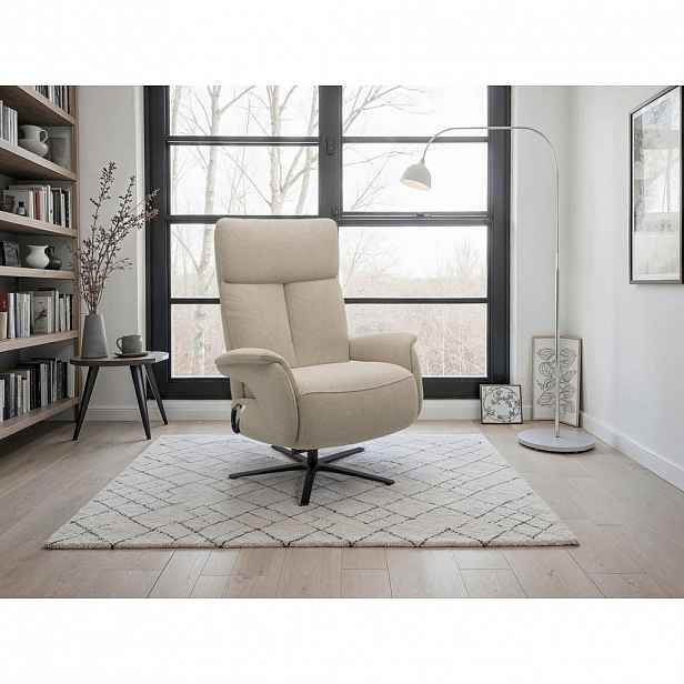 Sit & More RELAXAČNÍ KŘESLO, textil, béžová