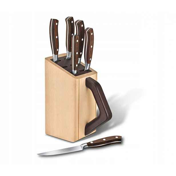 Elegantní 6dílná sada nožů v bloku Victorinox Grand Maître 7.7240.6