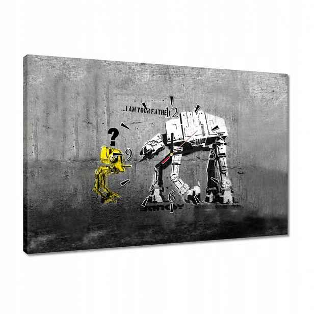 Hodiny 60x40 Banksy I am your father