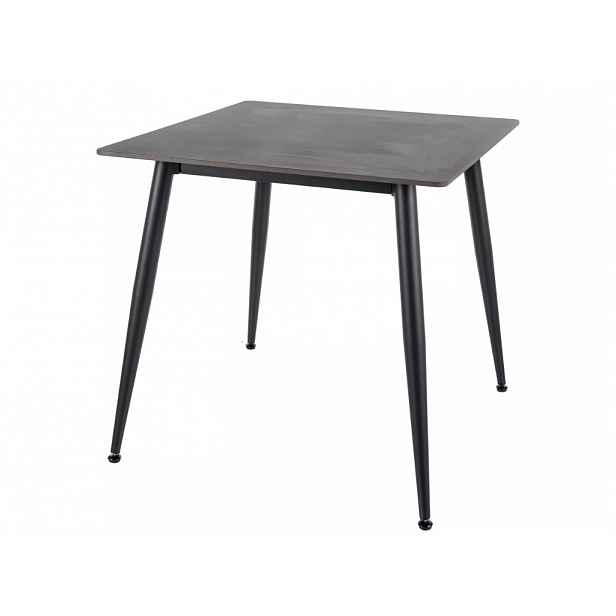 Jídelní stůl RION 80x80 cm s keramickou deskou, černý mramor