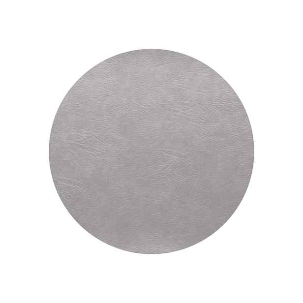 Kulaté prostírání imitace kůže průměr 38 cm VEGAN LEATHER ASA Selection - světle šedé