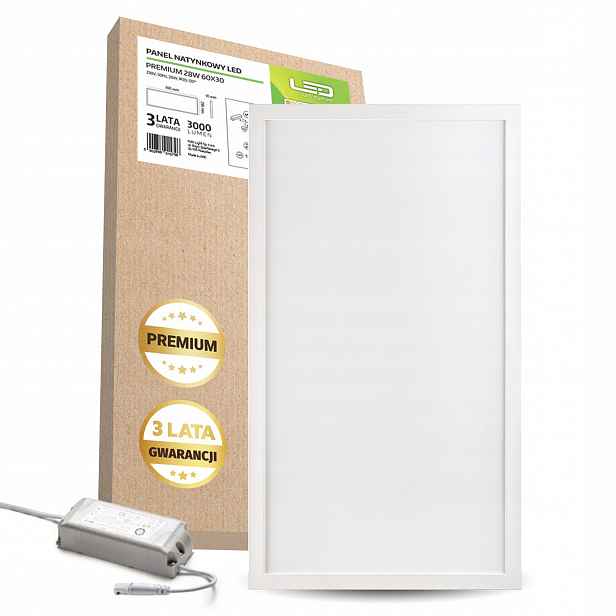 Led Stropní panel 28W 30x60 pod omítku neutrální stropní svítidlo