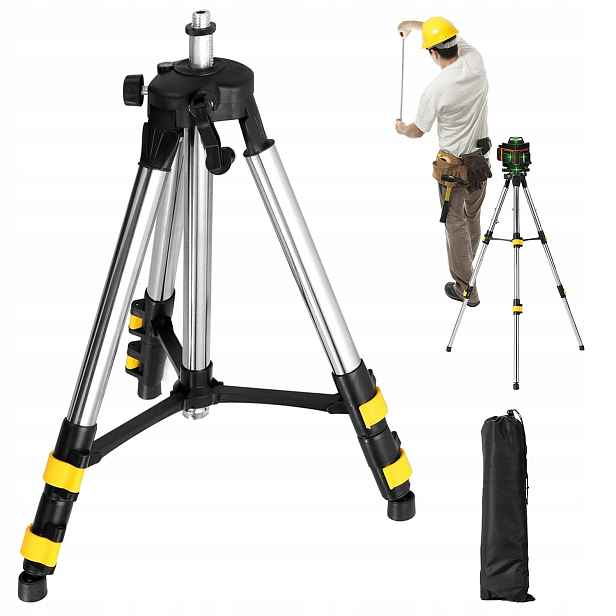 Stativ Pro Laserovou Vodováhu Trojnožka Závit 120 cm 5/8 Palce Taška