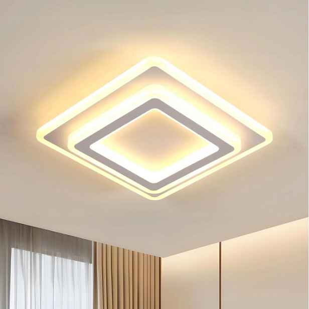 Stropní svítidlo Led bílé čtvercové moderní do obývacího pokoje 3000K 44W