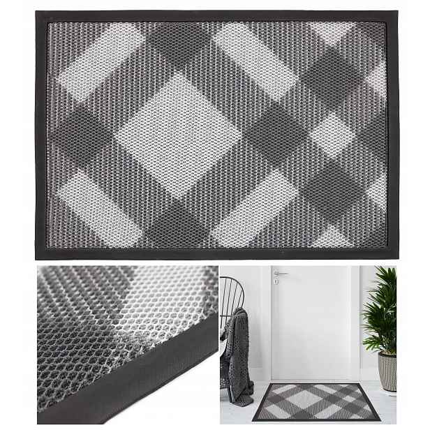Protiskluzová rohožka 3D síťka s okrajem, pevná a odolná 60x90 Elsimone
