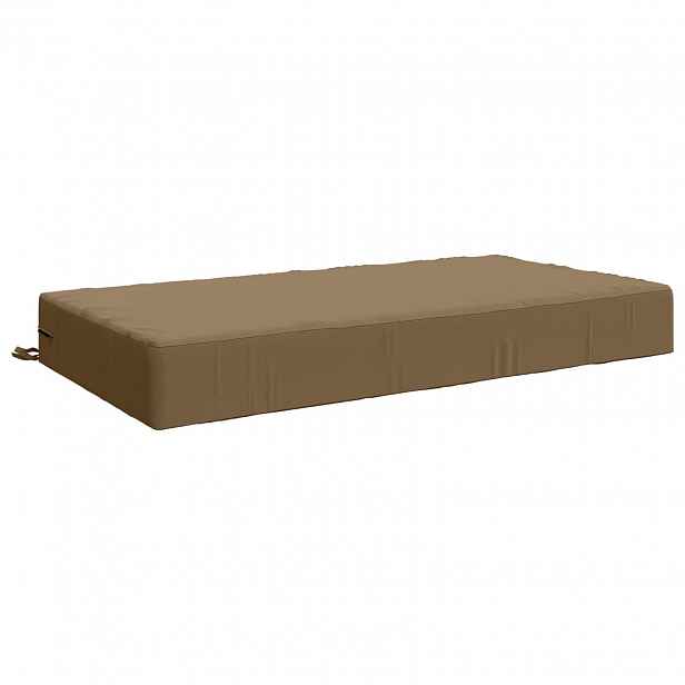 vidaXL Polštář na sedák SOEST 100% polyester Taupe 120 x 80 x 15 cm