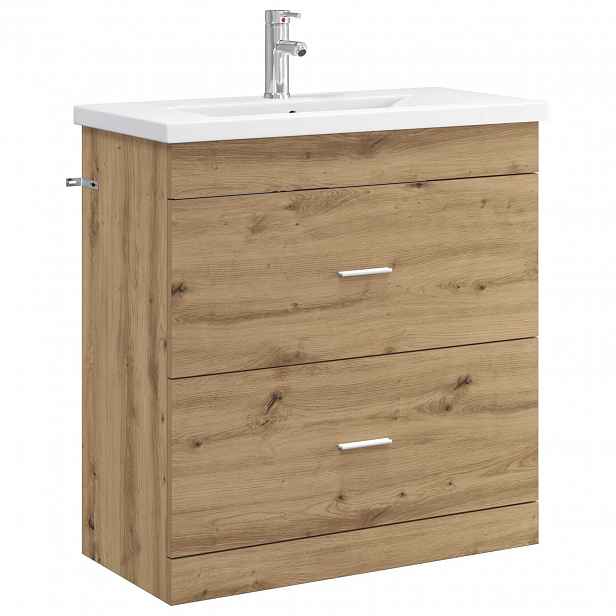 vidaXL Sada koupelnového nábytku Dub artisan 81 x 40 x 84,5 cm