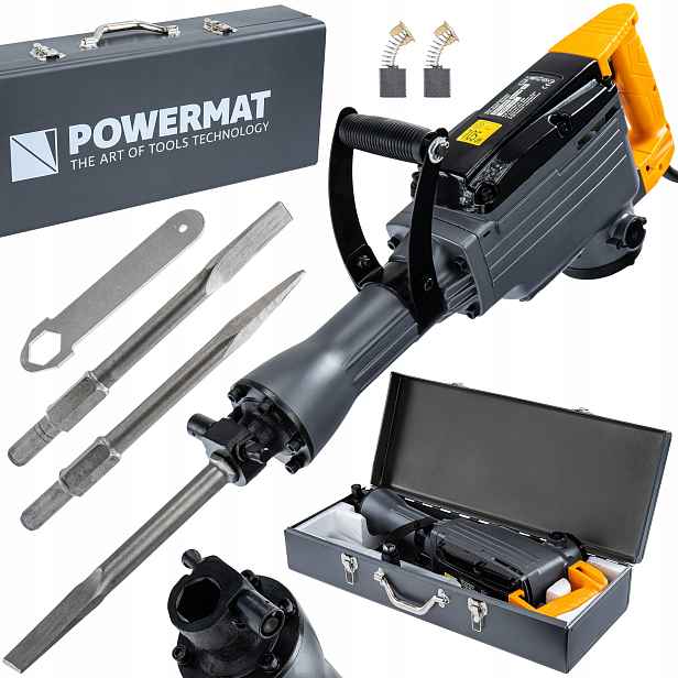 Bourací Kladivo S Příklepem Pro Kování 65J Hex 3250W Kufr Dláta Sada