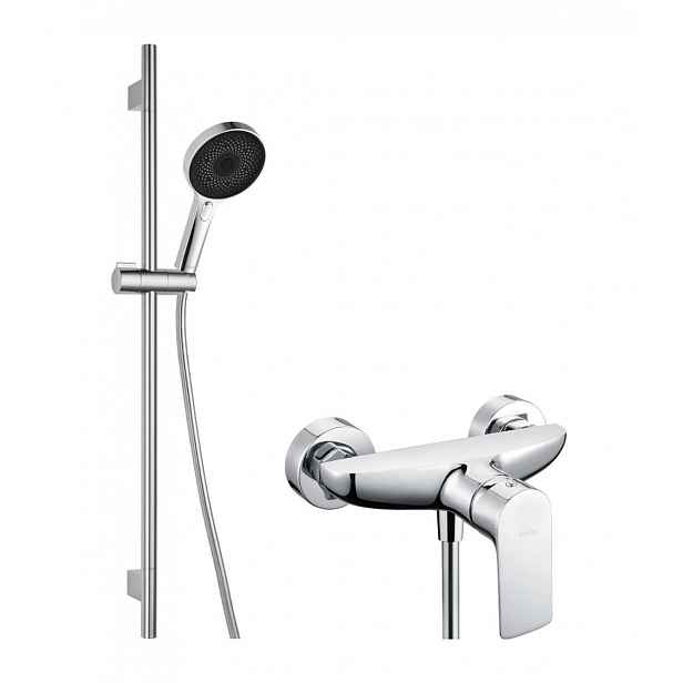kielle Vega - Sprchový set s baterií, tyčí, hadicí a sprchovou hlavicí EcoSpare, chrom 20618SN10