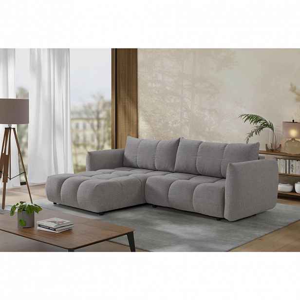 Livetastic ROHOVÁ ROZKLÁDACÍ POHOVKA, plast, textil, kompozitní dřevo, šedá