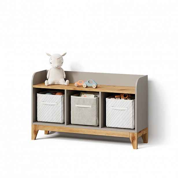 Livinity® DĚTSKÁ LAVIČKA Mailo Kašmír/Řemeselné 107.2 x 63.8 cm XL se 3 zásuvkami