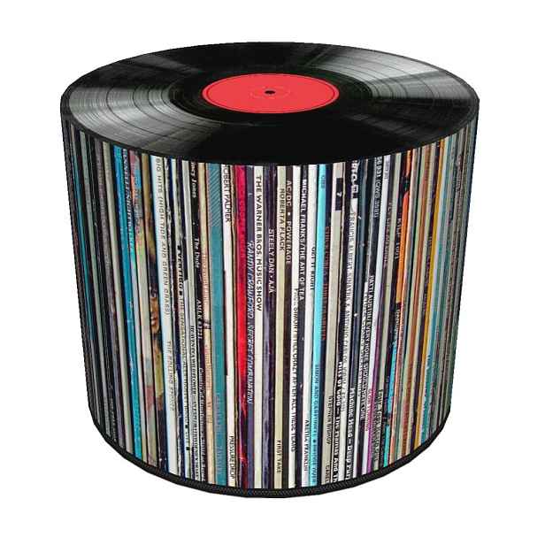 Taburet Bertoni taburety válec, lehké, stabilní sedadlo, loftový potisk Vinyl