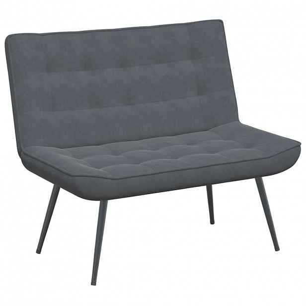 vidaXL Lavice tmavě šedá 110x74x84 cm samet