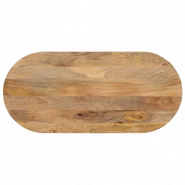 vidaXL Stolní deska 110x50x3,8 cm oválná masivní mangovníkové dřevo