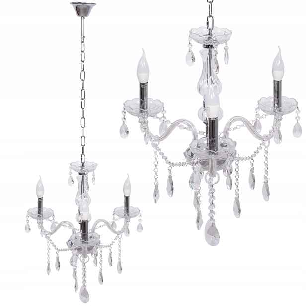 Závěsná Křišťálová Lampa Glamour Sklo Toolight