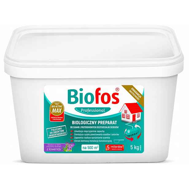 Biofos Professional 5 kg biologický přípravek do čistírenských septiků levandule