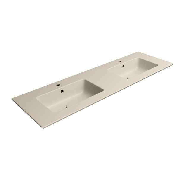 GSI PURA keramické dvojumyvadlo Slim 142x46cm, creta mat