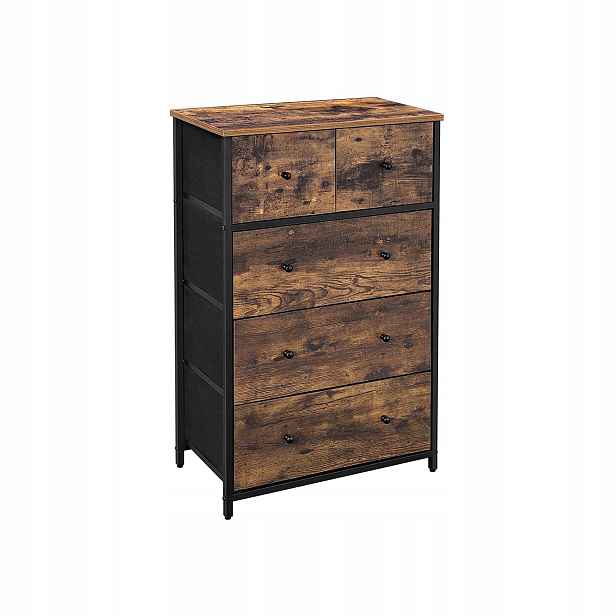 Komoda s zásuvkami 56x30x93 cm, hnědá