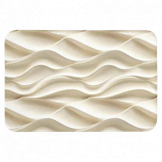 OnlyWow WC PŘEDLOŽKA Linie - Vlnité - Krémové 90x60 cm