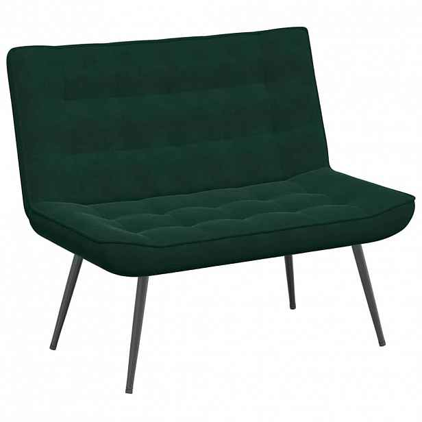 vidaXL Lavice tmavě zelená 110x74x84 cm samet