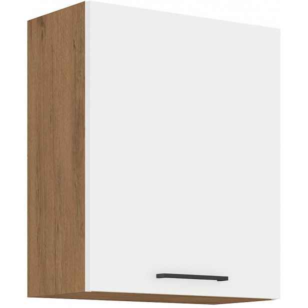 Horní kuchyňská skříňka Vigo 60G-72, dub lancelot/bílý lesk, šířka 60 cm