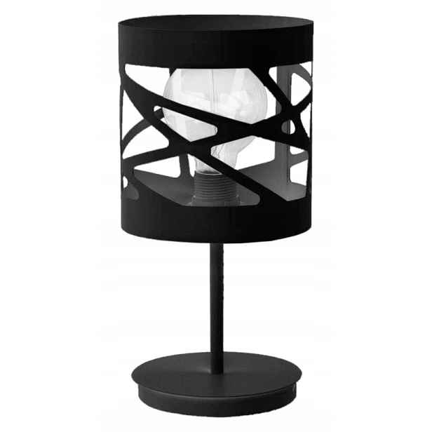 Dekorativní černá designová stolní lampa do ložnice Sigma