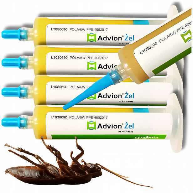 Gel Přípravek Na Štěnice Šváby Rybičky Prusaki Srebrzyki Advion 4 Ks