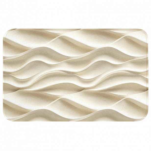 OnlyWow WC PŘEDLOŽKA Linie - Vlnité - Krémové 80x50 cm