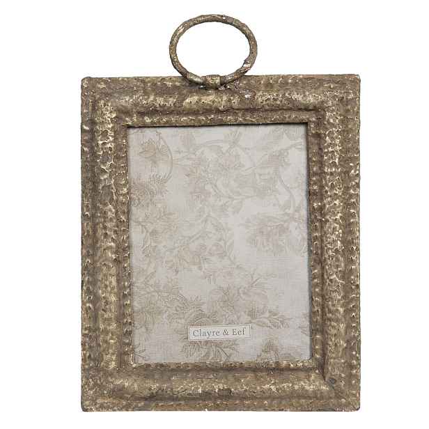 Kovový vintage fotorámeček s patinou - 23*5*28 cm / 20*25 cm Clayre & Eef