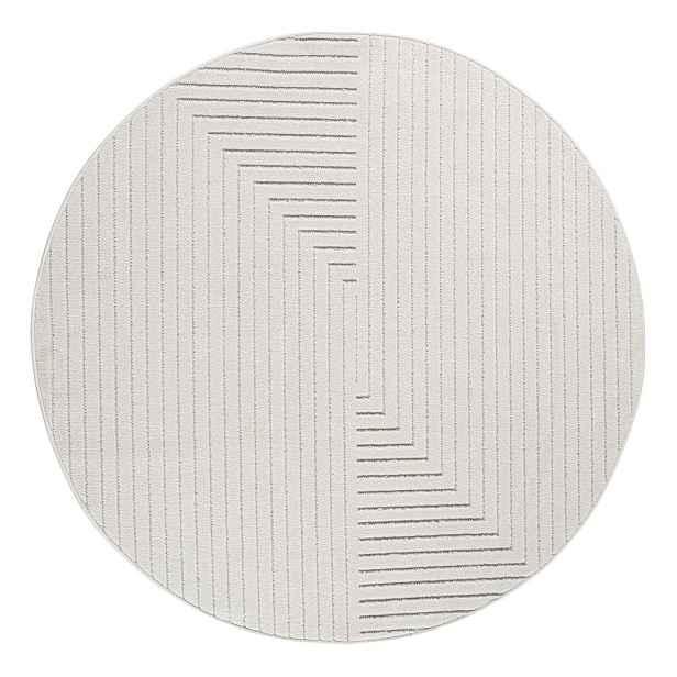 Krémový kulatý vnitřní a venkovní koberec ø 160 cm Nova 1202 – Ayyildiz Carpets
